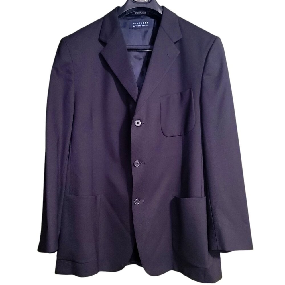 Tommy Hilfiger Black Men's Blazer 46R